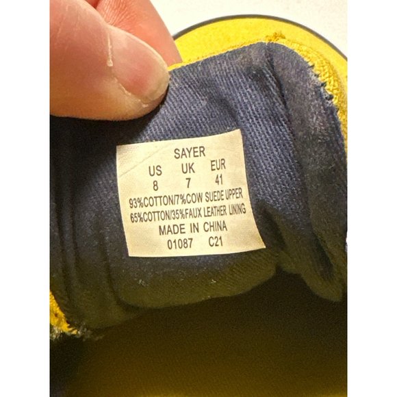 POLO Ralph Lauren SAYER LOGO Canvas Lace Up Low Top Casual Sneaker Size 8 - Picture 10 of 11